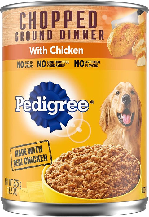 PEDIGREE CHOPPED GROUND DINNER WITH CHICKEN 13.2OZ (500843)