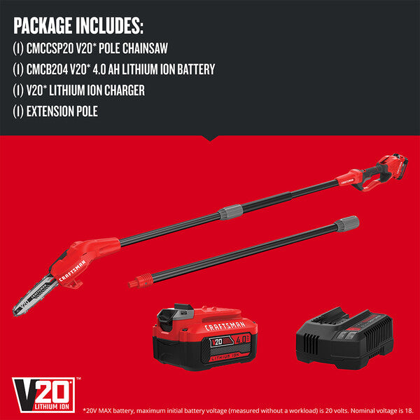 20V MAX EXTENDABLE POLE SAW - CRAFTSMAN (CMCCSP20M1)