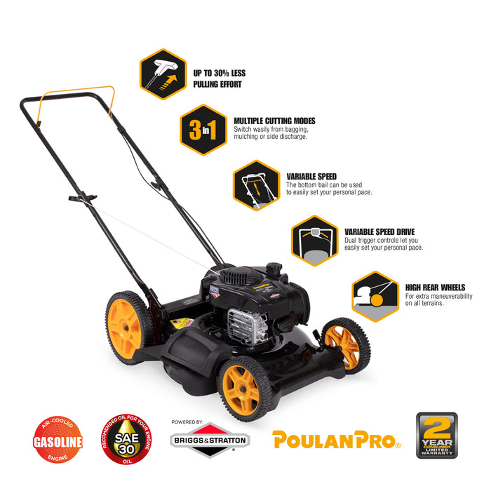 3-1 Lawn Mower 21"  - Poulan (PM21N625RH)