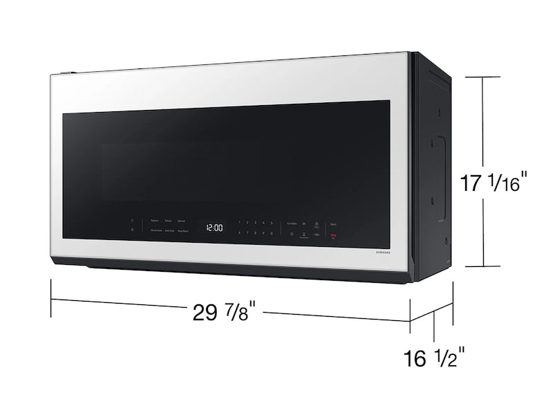 Bespoke 2.1 cu. ft. Over-the-Range Microwave with Wi-Fi in White Glass - SAMSUNG (ME21DG6300SR)