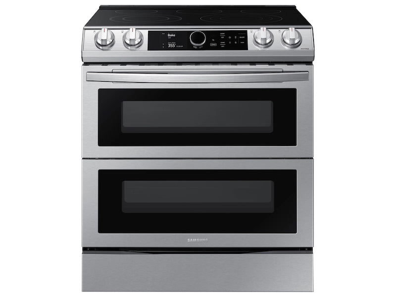 6.3 cu ft. Smart Slide-in Electric Range with Smart Dial, Air Fry, & Flex Duo™ in Stainless Steel - SAMSUNG (NE63T88751SS)