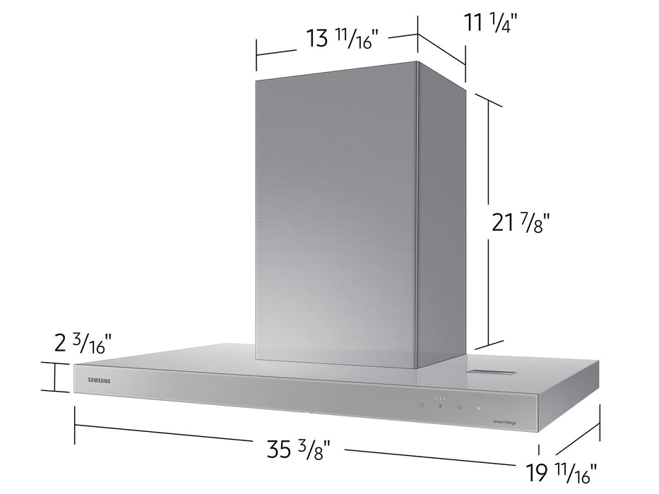 36" Bespoke Smart Wall Mount Hood in Clean Grey - Samsung (NK36CB600WCGAA)