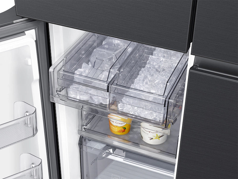 Bespoke Counter Depth 4-Door Flex™ Refrigerator (23 cu. ft.) in Matte Black Steel -SAMSUNG (RF23A9675MT)