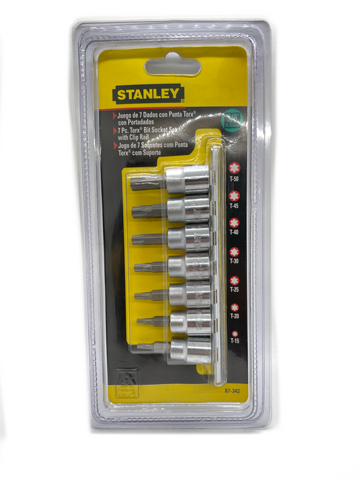 7PC TORX BIT SOCKET SET T15-T50 - STANLEY (9787342)