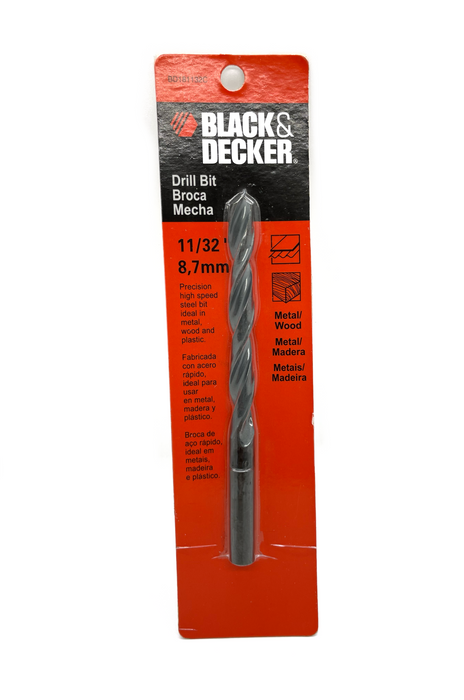 11/32” HIGH SPEED BLACK OXIDE BIT - BLACK AND DECKER (BD181132C)